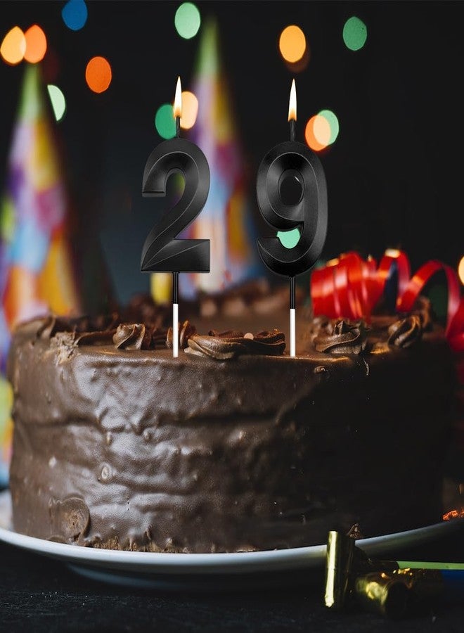 STARKET 29th Birthday Candles Black Birthday Candles 29th Birthday Cake Topper Happy Birthday Decorations Black Candles for Cake Dirty 29 Birthday Decorations for Her 29 Birthday Party Favors - Image 5
